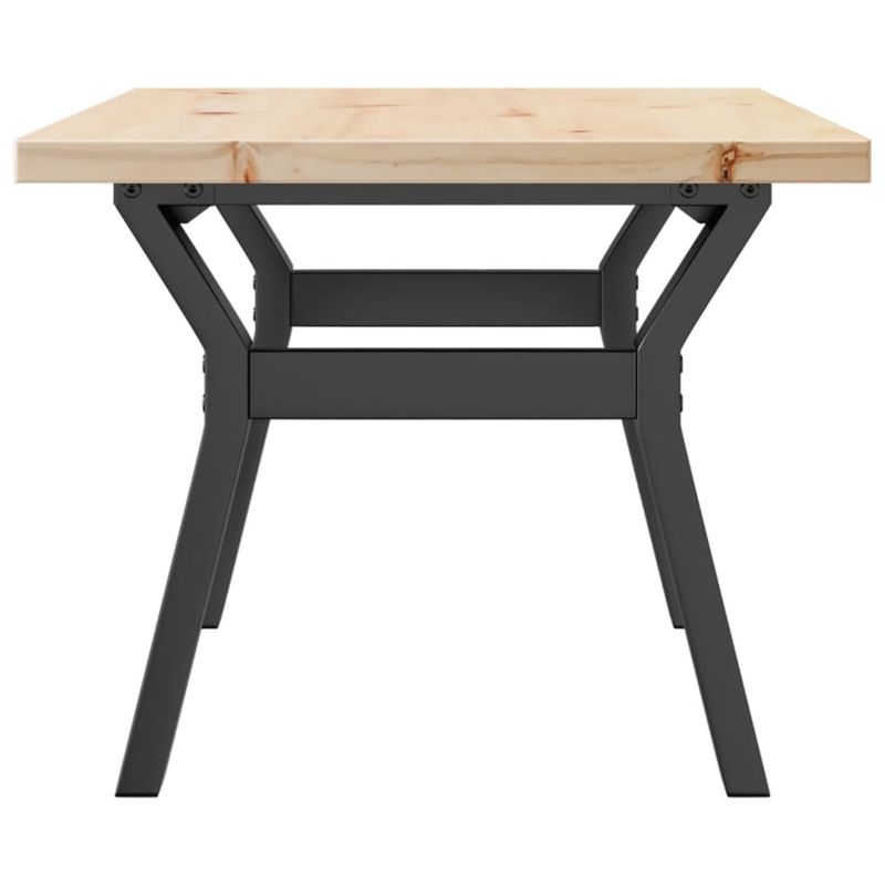Casa si Gradina - Mobilier - Mese si birouri - Masute de cafea - Masa de cafea, cadru Y, 80x50x40,5 cm, lemn masiv pin si fonta - Infinity.ro