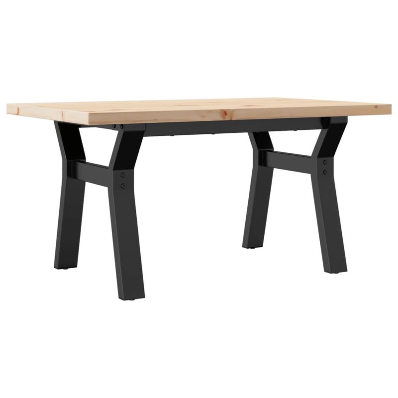Casa si Gradina - Mobilier - Mese si birouri - Masute de cafea - Masa de cafea, cadru Y, 80x50x40,5 cm, lemn masiv pin si fonta - Infinity.ro