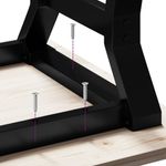 Casa si Gradina - Mobilier - Mese si birouri - Masute de cafea - Masa de cafea, cadru Y, 80x50x40,5 cm, lemn masiv pin si fonta - Infinity.ro