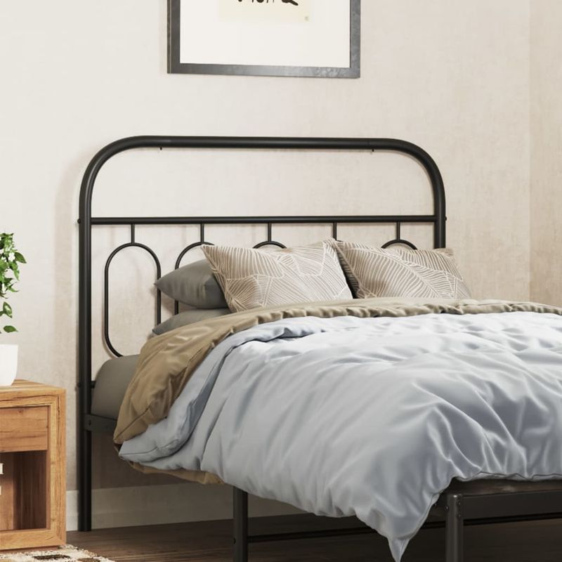 Casa si Gradina - Mobilier - Paturi si accesorii - Accesorii paturi - Tablie de pat metalica, negru, 100 cm - Infinity.ro