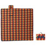 Sport si Outdoor - Camping - Accesorii camping si drumetii - Patura picnic pliabila, carouri multicolor, 200x200 cm catifea - Infinity.ro