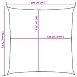 Casa si Gradina - Gradina si terasa - Umbrele si pavilioane - Umbrele - Panza parasolar, gri deschis, 2x2 m, patrat, 160 g/m², HDPE - Infinity.ro