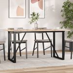 Casa si Gradina - Mobilier - Mese si birouri - Mese bucatarie si dining - Masa de bucatarie, cadru O, 160x80x75cm lemn masiv pin si fonta - Infinity.ro