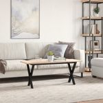 Casa si Gradina - Mobilier - Mese si birouri - Masute de cafea - Masa de cafea, cadru X, 110x40x45 cm, lemn masiv pin si fonta - Infinity.ro