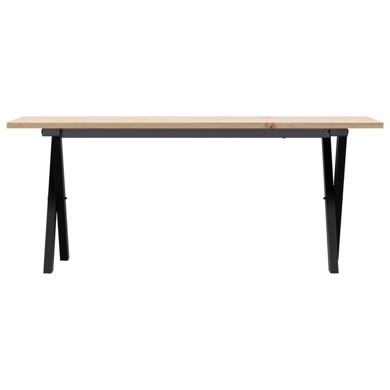 Casa si Gradina - Mobilier - Mese si birouri - Masute de cafea - Masa de cafea, cadru X, 110x40x45 cm, lemn masiv pin si fonta - Infinity.ro