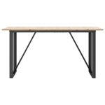 Casa si Gradina - Mobilier - Mese si birouri - Mese bucatarie si dining - Masa de bucatarie, cadru O, 160x80x75cm lemn masiv pin si fonta - Infinity.ro