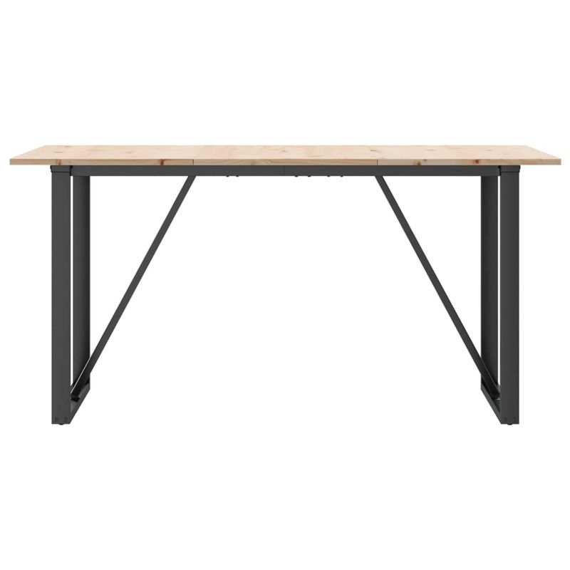 Casa si Gradina - Mobilier - Mese si birouri - Mese bucatarie si dining - Masa de bucatarie, cadru O, 160x80x75cm lemn masiv pin si fonta - Infinity.ro