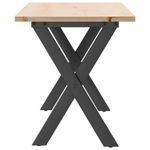 Casa si Gradina - Mobilier - Mese si birouri - Masute de cafea - Masa de cafea, cadru X, 110x40x45 cm, lemn masiv pin si fonta - Infinity.ro