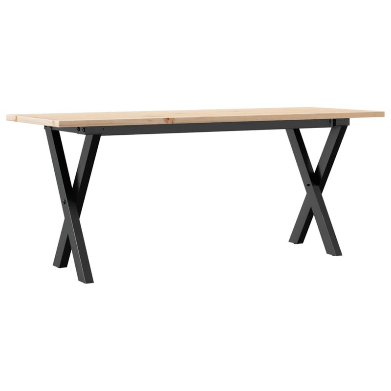 Casa si Gradina - Mobilier - Mese si birouri - Masute de cafea - Masa de cafea, cadru X, 110x40x45 cm, lemn masiv pin si fonta - Infinity.ro