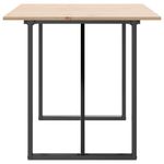 Casa si Gradina - Mobilier - Mese si birouri - Mese bucatarie si dining - Masa de bucatarie, cadru O, 160x80x75cm lemn masiv pin si fonta - Infinity.ro