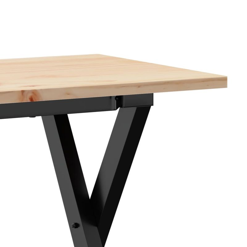 Casa si Gradina - Mobilier - Mese si birouri - Masute de cafea - Masa de cafea, cadru X, 110x40x45 cm, lemn masiv pin si fonta - Infinity.ro