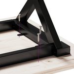 Casa si Gradina - Mobilier - Mese si birouri - Masute de cafea - Masa de cafea, cadru X, 110x40x45 cm, lemn masiv pin si fonta - Infinity.ro