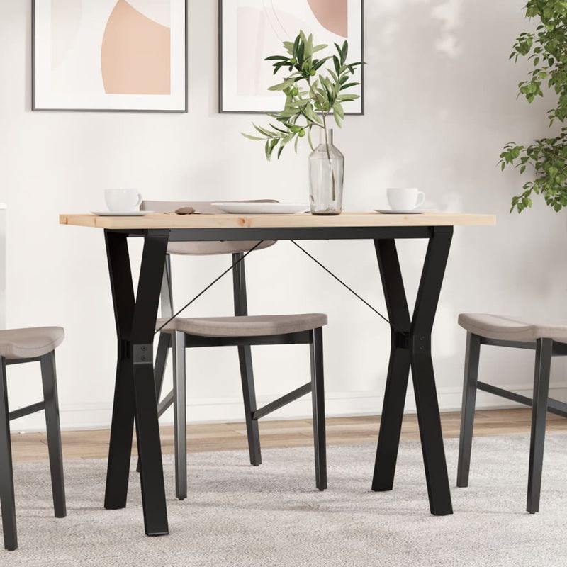 Casa si Gradina - Mobilier - Mese si birouri - Mese bucatarie si dining - Masa bucatarie, cadru Y, 100x50x75,5 cm lemn masiv pin si fonta - Infinity.ro