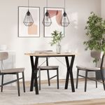 Casa si Gradina - Mobilier - Mese si birouri - Mese bucatarie si dining - Masa bucatarie, cadru Y, 100x50x75,5 cm lemn masiv pin si fonta - Infinity.ro