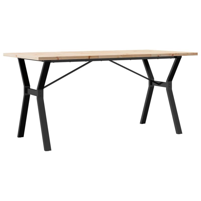 Casa si Gradina - Mobilier - Mese si birouri - Mese bucatarie si dining - Masa bucatarie, cadru Y, 160x80x75,5 cm lemn masiv pin si fonta - Infinity.ro