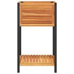 Casa si Gradina - Gradinarit si plante - Plante si ghivece - Ghivece si suporturi - Jardiniera de gradina cu raft 45x45x80cm lemn masiv acacia/otel - Infinity.ro