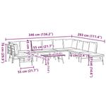 Casa si Gradina - Gradina si terasa - Mobilier exterior - Bancute de gradina - Banci de gradina cu perne 6 buc negru otel vopsit electrostatic - Infinity.ro