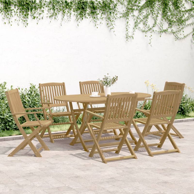 Casa si Gradina - Gradina si terasa - Mobilier exterior - Seturi mobila gradina - Set mobilier de gradina, 7 piese, lemn masiv de acacia - Infinity.ro