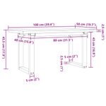 Casa si Gradina - Mobilier - Mese si birouri - Masute de cafea - Masa de cafea, cadru O, 100x50x45,5 cm, lemn masiv pin si fonta - Infinity.ro