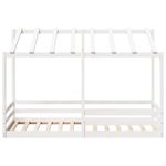 Casa si Gradina - Mobilier - Paturi si accesorii - Paturi - Acoperis pat de copii, alb, 100x200 cm, lemn masiv de pin - Infinity.ro