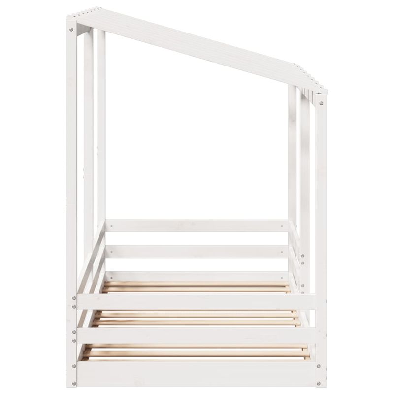 Casa si Gradina - Mobilier - Paturi si accesorii - Paturi - Acoperis pat de copii, alb, 100x200 cm, lemn masiv de pin - Infinity.ro