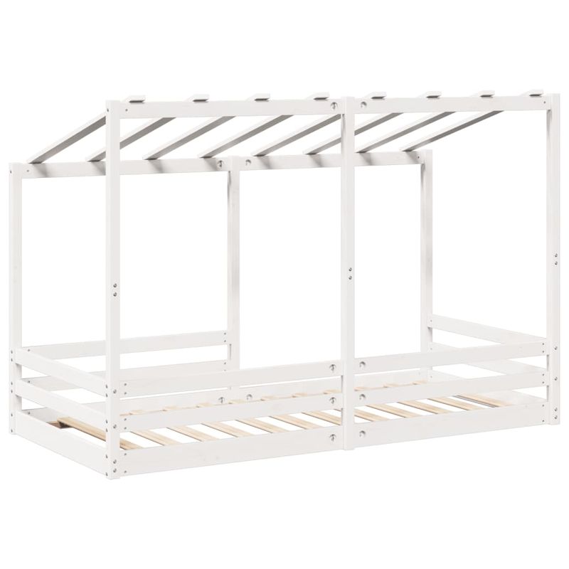 Casa si Gradina - Mobilier - Paturi si accesorii - Paturi - Acoperis pat de copii, alb, 100x200 cm, lemn masiv de pin - Infinity.ro