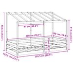 Casa si Gradina - Mobilier - Paturi si accesorii - Paturi - Acoperis pat de copii, alb, 100x200 cm, lemn masiv de pin - Infinity.ro