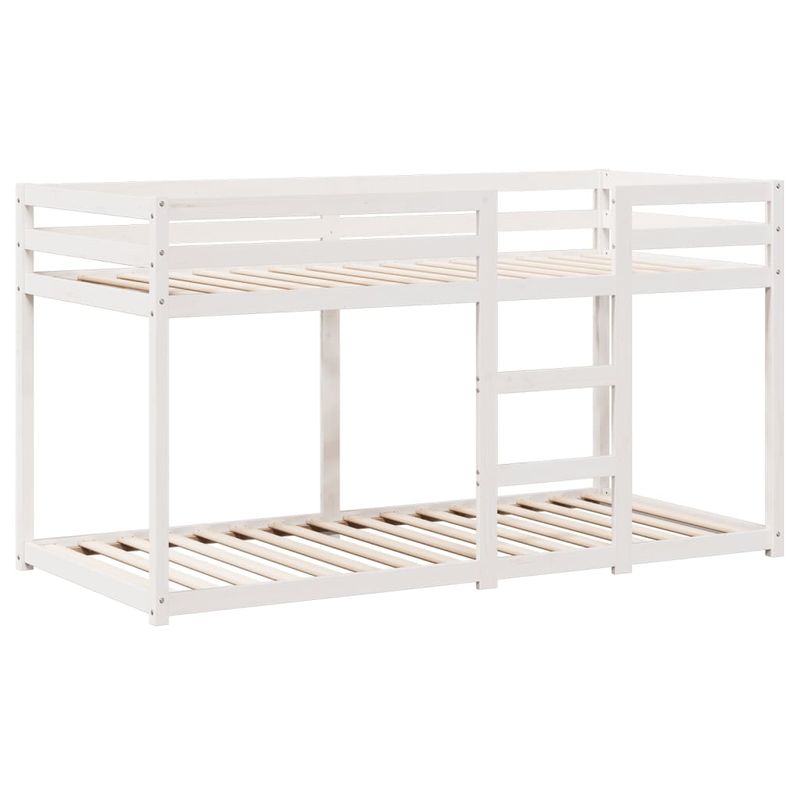 Casa si Gradina - Mobilier - Paturi si accesorii - Paturi - Pat supraetajat cu acoperis, alb, 90x190 cm, lemn masiv de pin - Infinity.ro