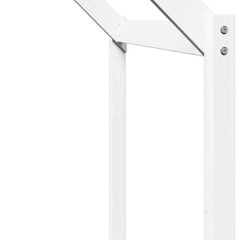 Casa si Gradina - Mobilier - Paturi si accesorii - Paturi - Pat supraetajat cu acoperis, alb, 90x190 cm, lemn masiv de pin - Infinity.ro
