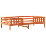 Casa si Gradina - Mobilier - Paturi si accesorii - Paturi - Cadru de pat cu acoperis maro ceruit 90x190cm lemn masiv pin - Infinity.ro