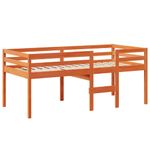 Casa si Gradina - Mobilier - Paturi si accesorii - Paturi - Pat inalt cu acoperis, maro ceruit, 75x190 cm, lemn masiv pin - Infinity.ro