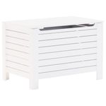 Casa si Gradina - Mobilier - Organizare si depozitare - Cutii depozitare - Cutie depozitare capac "RANA", alb, 100x49x54cm, lemn masiv pin, model dungi orizontale - Infinity.ro