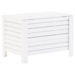 Casa si Gradina - Mobilier - Organizare si depozitare - Cutii depozitare - Cutie depozitare capac "RANA", alb, 100x49x54cm, lemn masiv pin, model dungi orizontale - Infinity.ro
