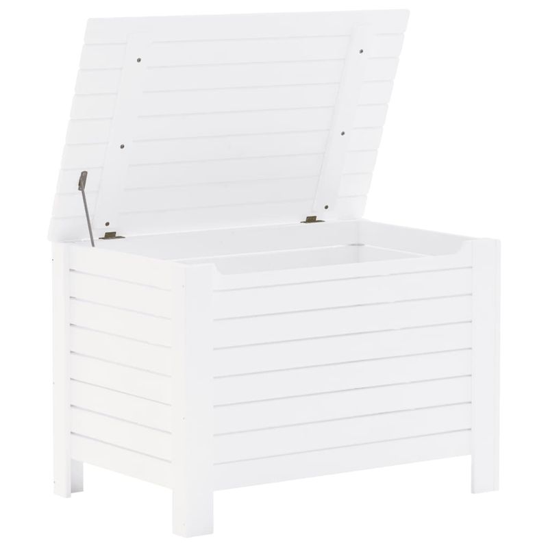Casa si Gradina - Mobilier - Organizare si depozitare - Cutii depozitare - Cutie depozitare capac "RANA", alb, 100x49x54cm, lemn masiv pin, model dungi orizontale - Infinity.ro