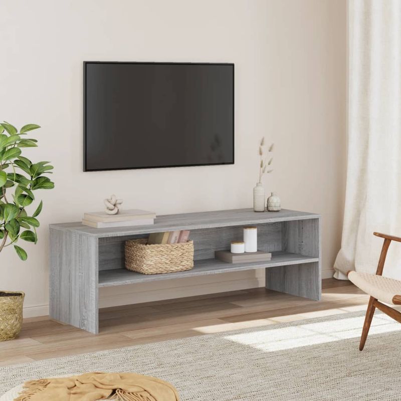 Casa si Gradina - Mobilier - Comode si corpuri - Comode - Dulap TV, gri sonoma, 120x40x40 cm, lemn prelucrat - Infinity.ro