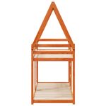 Casa si Gradina - Mobilier - Paturi si accesorii - Paturi - Pat supraetajat cu acoperis maro ceruit 80x200cm lemn masiv pin - Infinity.ro