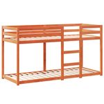 Casa si Gradina - Mobilier - Paturi si accesorii - Paturi - Pat supraetajat cu acoperis maro ceruit 80x200cm lemn masiv pin - Infinity.ro