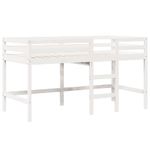Casa si Gradina - Mobilier - Paturi si accesorii - Paturi - Pat inalt cu acoperis, alb, 75x190 cm, lemn masiv de pin - Infinity.ro