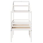 Casa si Gradina - Mobilier - Paturi si accesorii - Paturi - Pat inalt cu acoperis, alb, 75x190 cm, lemn masiv de pin - Infinity.ro