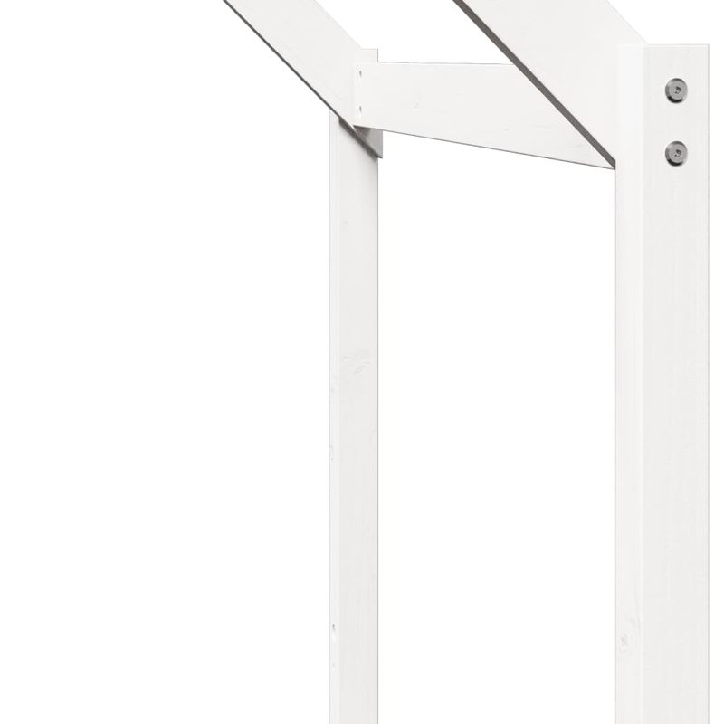 Casa si Gradina - Mobilier - Paturi si accesorii - Paturi - Pat inalt cu acoperis, alb, 75x190 cm, lemn masiv de pin - Infinity.ro