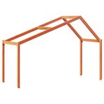 Casa si Gradina - Mobilier - Paturi si accesorii - Paturi - Pat inalt cu acoperis, maro ceruit, 80x200 cm, lemn masiv pin - Infinity.ro