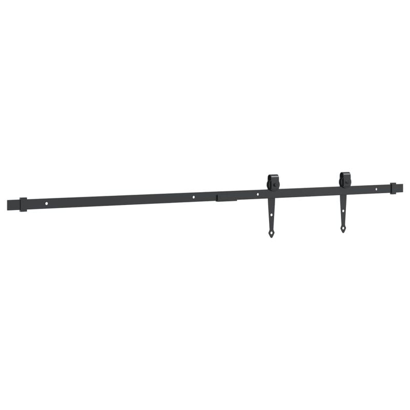 Casa si Gradina - Constructii - Scule de mana si unelte - Accesorii scule de mana - Set glisare usa mini pentru dulap, negru, otel carbon, 122 cm - Infinity.ro