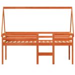 Casa si Gradina - Mobilier - Paturi si accesorii - Paturi - Pat inalt cu acoperis, maro ceruit, 80x200 cm, lemn masiv pin - Infinity.ro