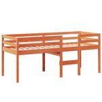 Casa si Gradina - Mobilier - Paturi si accesorii - Paturi - Pat inalt cu acoperis, maro ceruit, 80x200 cm, lemn masiv pin - Infinity.ro