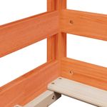 Casa si Gradina - Mobilier - Paturi si accesorii - Paturi - Pat inalt cu acoperis, maro ceruit, 80x200 cm, lemn masiv pin - Infinity.ro