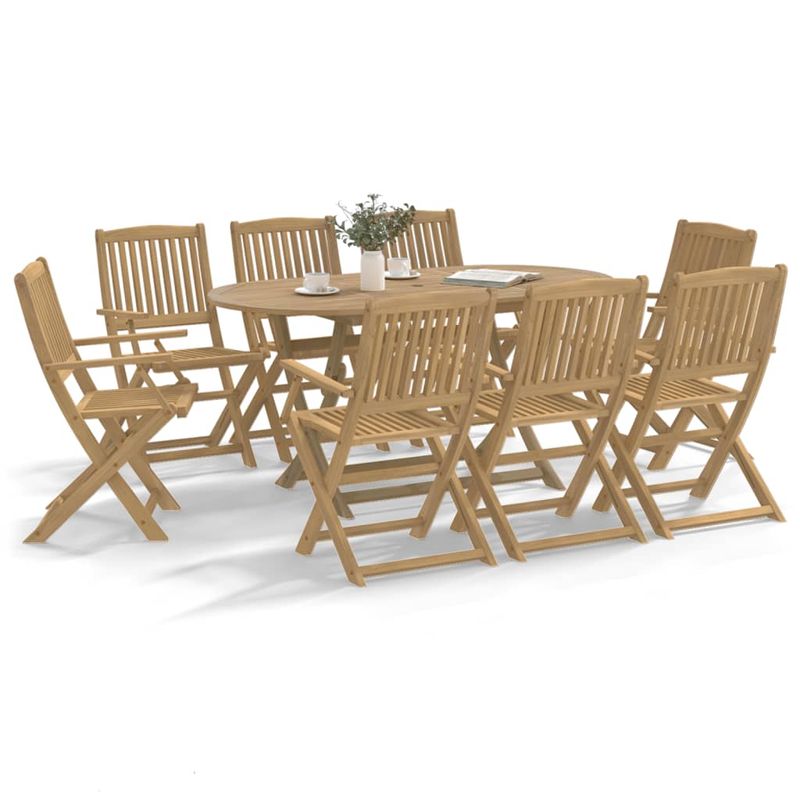Casa si Gradina - Gradina si terasa - Mobilier exterior - Scaune si sezlonguri gradina - Scaune gradina pliabile 8 buc. 54,5x58x90 cm lemn masiv acacia - Infinity.ro
