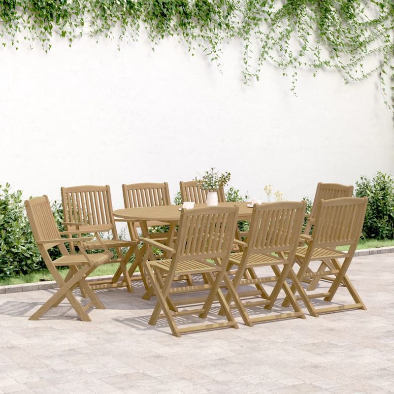 Casa si Gradina - Gradina si terasa - Mobilier exterior - Scaune si sezlonguri gradina - Scaune gradina pliabile 8 buc. 54,5x58x90 cm lemn masiv acacia - Infinity.ro