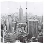 Casa si Gradina - Decoratiuni - Pereti despartitori si paravane - Paravan camera pliabil, 200x170 cm, New York pe zi, alb/negru - Infinity.ro