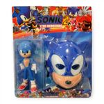Jucarii, Copii si Bebe - Jucarii si jocuri - Figurine - Set masca si figurina Sonic The Hedgehdg, 29 cm, albastru, 3 ani + - Infinity.ro