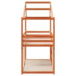 Casa si Gradina - Mobilier - Paturi si accesorii - Paturi - Pat supraetajat cu acoperis maro ceruit 80x200cm lemn masiv pin - Infinity.ro